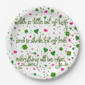 リトルビットのアイリッシュラック–9イン紙プレート ペーパープレート (正面)