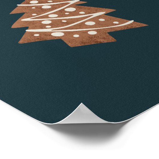 リトルビッメリートのクリスマスのクッキー緑 ポスター (角)