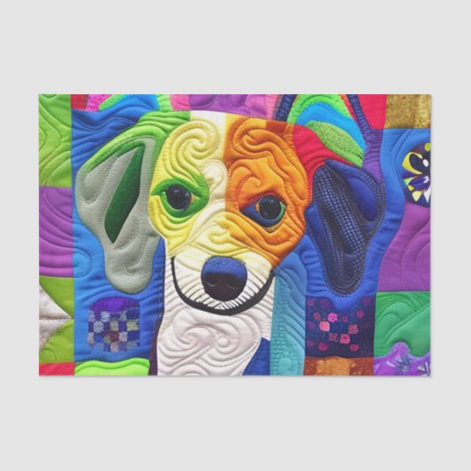 リトルビーグルパピーキルトライクデザイン 薄葉紙 (正面)