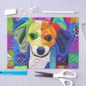 リトルビーグルパピーキルトライクデザイン 薄葉紙 (クラフト)