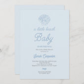 リトルビーチベビーシャワーボーイ 招待状 (正面/裏面)