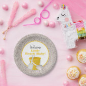 リトルビーチベビーショベルとペール赤ちゃんシャワー ペーパープレート (パーティー)
