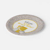 リトルビーチベビーショベルとペール赤ちゃんシャワー ペーパープレート (アングル)