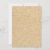 リトルビーチベビーティール(緑がかった色)サンドペイルベビーシャワー 招待状 (裏面)