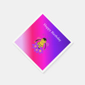 リトルビーハッピーバースデー スタンダードカクテルナプキン (角)