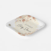 リトルビーハニーボホワイルドフラワーベビーシャワー ペーパープレート (傾斜あり)