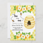 リトルビーファーストBee-Day 1st誕生日招待状 招待状 (正面)