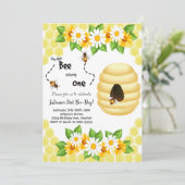 リトルビーファーストBee-Day 1st誕生日招待状 招待状 (スタンド正面)