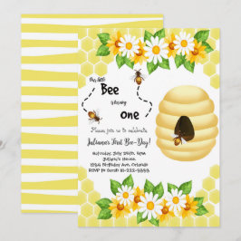 リトルビーファーストBee-Day 1st誕生日招待状 招待状