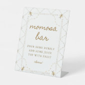 リトルビーベイビーシャワーモモモザバーサイン 台座サイン (正面)