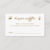 リトルビーベビーシャワーおむつラッフルチケット エンクロージャーカード (正面)