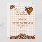 リトルビーンはベイビーシャワーを開催します 招待状 (正面)