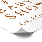 リトルビーン コーヒー ベイビー シャワーのウェルカムサイン ポスター (角)