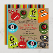 リトルビーン モンスターズ ご招待 招待状 (正面/裏面)