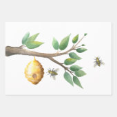 リトルビー赤ちゃんシャワー包装紙シート ラッピングペーパーシート (正面)