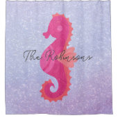 リトルピかわいらしックシーホース シャワーカーテン (正面)