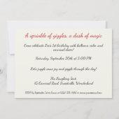 リトルピエロ第1回バースデーショー 招待状 (裏面)