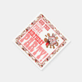 リトルピギーバースデーパーティナプキン スタンダードカクテルナプキン (角)