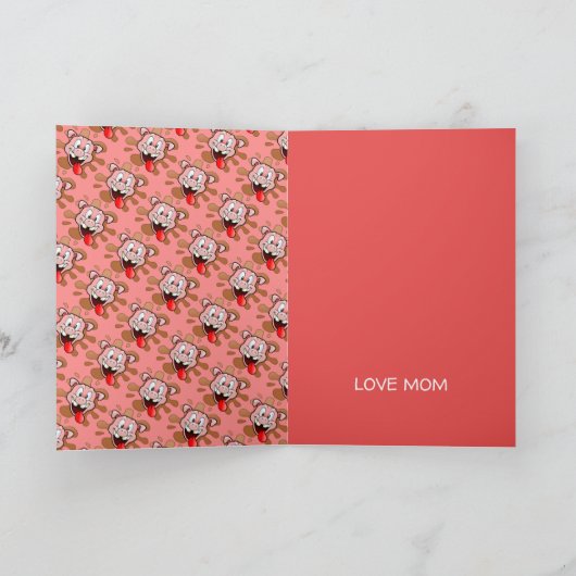 リトルピギー誕生日グリーティングカード 招待状 (内部)