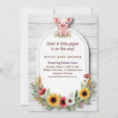 リトルピグレットひまわり農場ベイビーシャワー 招待状 (正面)