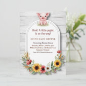 リトルピグレットひまわり農場ベイビーシャワー 招待状 (スタンド正面)