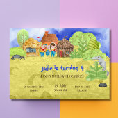 リトルピッグ誕生日招待状 招待状