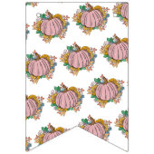 リトルピンクのカボチャ女の子の赤ちゃんシャワー バンティングフラッグ (第1の旗)