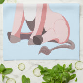 リトルピンクのロバ – キッチンタオル (折り畳み)