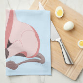 リトルピンクのロバ – キッチンタオル (四つ折り)