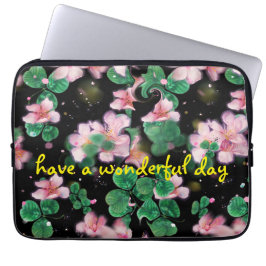 リトルピンクの花エレクトロニクスバッグ ラップトップスリーブ