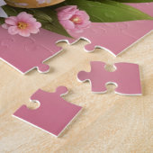 リトルピンクイースターバニーパーソナライズされたガール ジグソーパズル (側面)