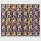 リトルピンクサンタガラ30" x 6' ラッピングペーパー (フラット)