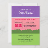 リトルピンクハウスおもしろいオープンハウス招待状 招待状 (正面)