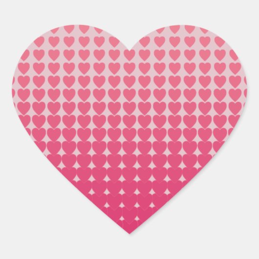 リトルピンクハート模様 ハートシール (正面)