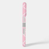 リトルピンクバラ |グレークローバークローバーモノグラム Case-Mate iPhoneケース (裏面 / 右)