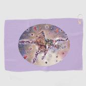 リトルピンクバレリナキュートオリジナルダンスアート ゴルフタオル (横)