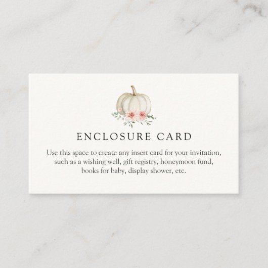 リトルピンクパンプキンカスタムエンクロージャカード エンクロージャーカード (正面)