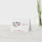 リトルピンクピグレットノートカード カード (裏面)