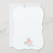 リトルピンクホエールプール誕生日パーティー 招待状 (裏面)