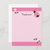 リトルピンクレディバグズフラットマットありがとうございました ノートカード (正面/裏面)