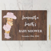 リトルピンク女性のカーボーイベビーシャワーティアウェイランチョンマット ペーパーパッド (インサイチュ)