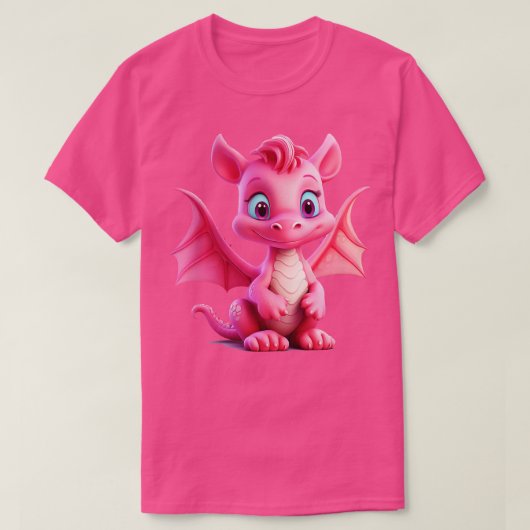 リトルピンク・ドラゴン Tシャツ (デザイン正面)