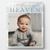 リトルピースの天国ベビー写真の曇り フォトプラーク (正面)