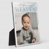 リトルピースの天国ベビー写真の曇り フォトプラーク (側面)