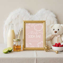 リトルピースオブヘブン ピンク ダーティ ソーダ バー サイン 招待状