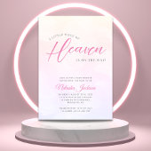 リトルピース天国ピンクベビーシャワー招待状 招待状