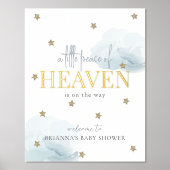 リトルピース天国ブルーボーイベビーシャワーへようこそ 箔ポスター (正面)