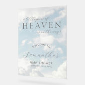 リトルピース天国ベビーシャワーへようこそ アクリルサイン (傾斜)