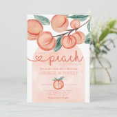 リトルピーチがやってくる！ベビーシャワー招待状 招待状 (スタンド正面)