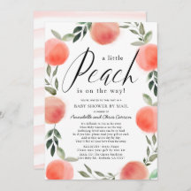 リトルピーチウォーターカラーベビーシャワーバイメール